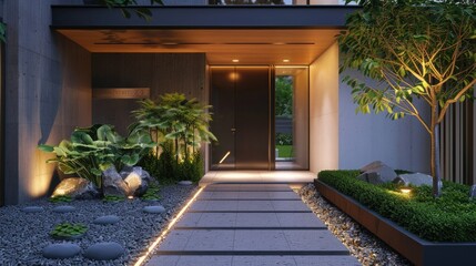 Fototapeta premium Modern home entrance 