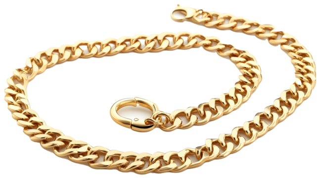 Isolated Gold Chain Necklace - No Background, Transparent PNG