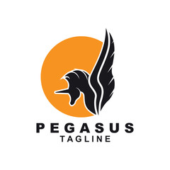 pegasus logo icon design. logo is suitable for agents travel, freight forwarding, transportation, adventure and expedition