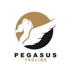 pegasus logo icon design. logo is suitable for agents travel, freight forwarding, transportation, adventure and expedition