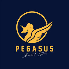 pegasus logo icon design. logo is suitable for agents travel, freight forwarding, transportation, adventure and expedition