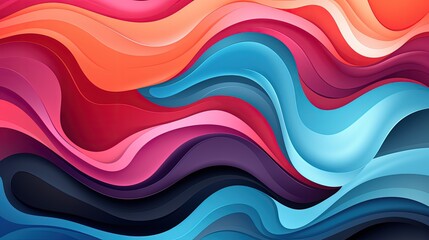 Dynamic Fluid Multicolor Background with Red and Blue Hues