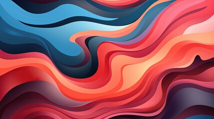 Dynamic Fluid Multicolor Background with Red and Blue Hues