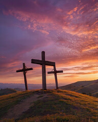 Good friday banner with cross background
