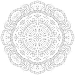 Circular mandala pattern. Henna tatoo mandala. Mehndi style. Decorative pattern in oriental style.Vector floral mandala. Geometric ornamental mandala