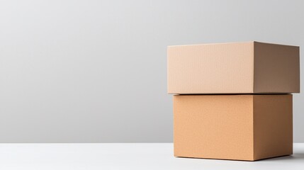 A visually appealing large golden-brown box with a textured surface, designed for food delivery, showcased against a simple white backdrop