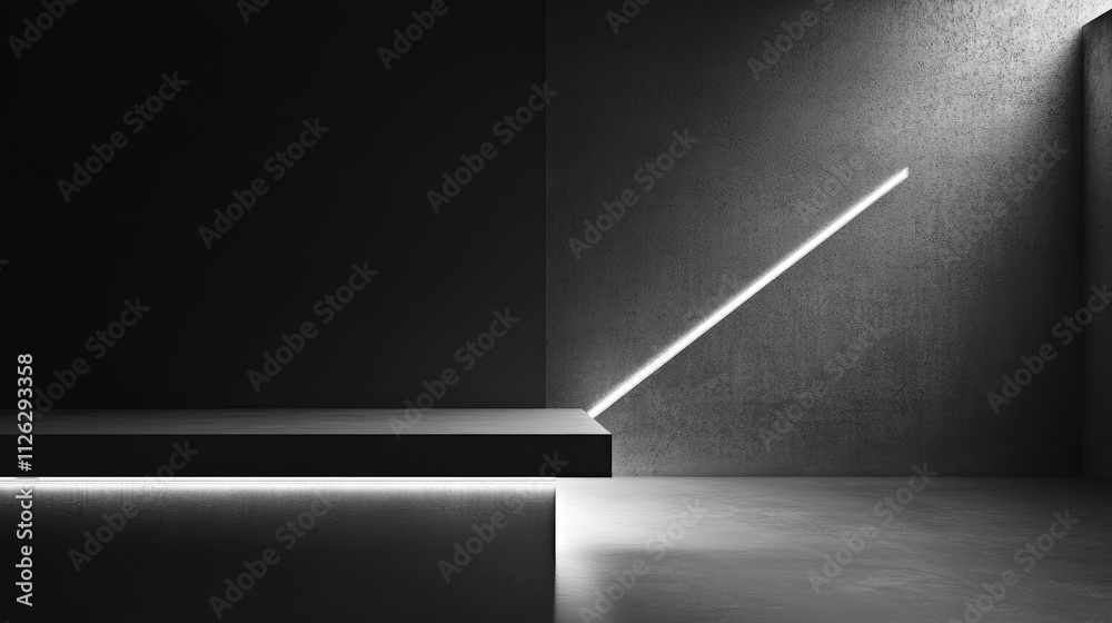 Poster A minimalist shot focusing on sleek lighting along a bridge, with clean lines and a simple backdrop, capturing the elegant design.