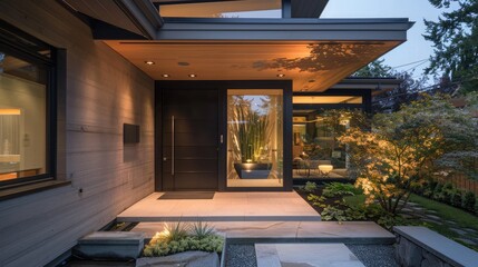 Fototapeta premium Modern home entrance 