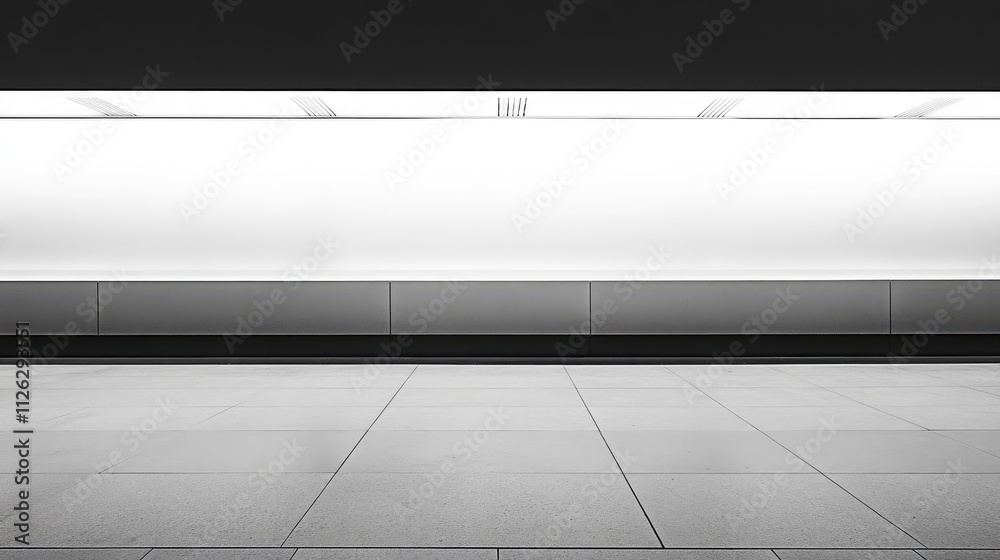 Poster A minimalist shot focusing on sleek lighting along a bridge, with clean lines and a simple backdrop, capturing the elegant design.
