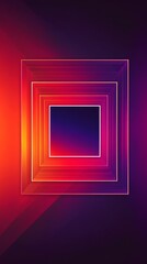 Abstract Square Portal: A mesmerizing blend of vibrant hues and geometric shapes creates a captivating digital art piece, perfect for showcasing the beauty of abstract design 