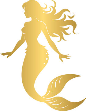 recommend clip art: Golden Mermaid