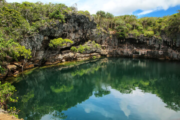 Fototapeta premium Turtles Hole in the north of Ouvea Island, Loyalty Islands, New Caledonia.
