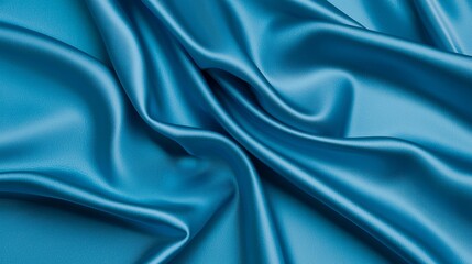Fototapeta premium Soft satin sheet folds reflecting light close-up textiles elegance