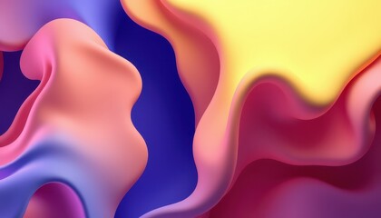 Abstract Colorful Fluid Dynamic Swirls Design