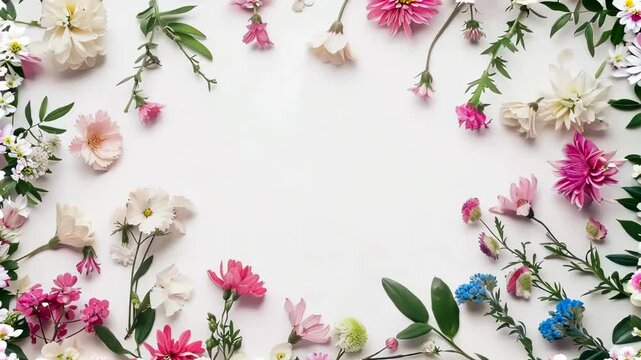 Summer flowers border