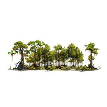 Serene Swamp Forest Landscape