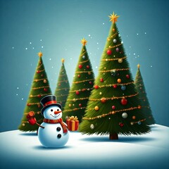 Merry Christmas Snow Man