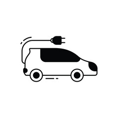 Electric car vector icon