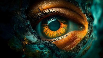 Bio-Luminescent Cave Ecosystem with Self-Generating Crystalline Structures..