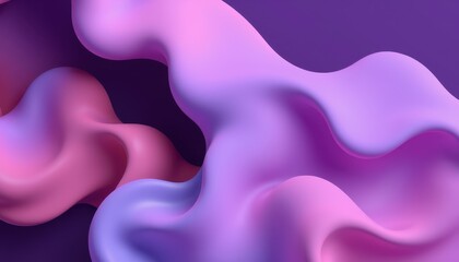 Abstract Purple Pink Fluid Wave Forms Design