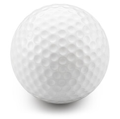 Golf ball isolated on a white background. File has clipping path.