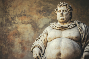 Fototapeta premium Statue of an obese man