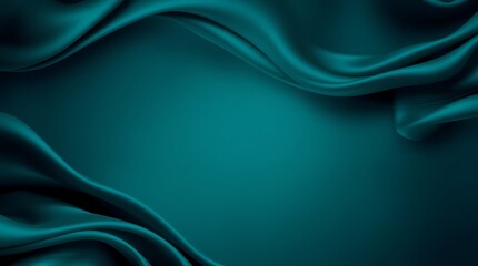 Obraz premium Teal Silk Drape Background,