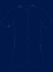 polo shirt from blue lines. vector illustration