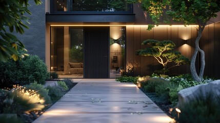 Modern home entrance 