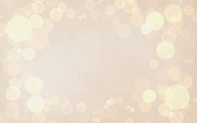 Vintage kraft rectangular beige color paper with old texture,effect bokeh,vignette with empty space for the text in the center for greetings,invitations.Hand drawn watercolor background