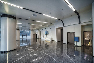 Fototapeta premium Open Concept Lobby in a Modern Corporate Building