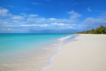 Fayaoue beach on the coast of Ouvea lagoon, Mouli and Ouvea Islands, Loyalty Islands, New Caledonia
