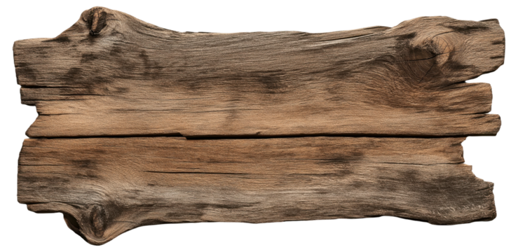 PNG Rustic wooden plank with weathered texture
