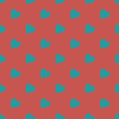 Love image, heart shape, seamless pattern design Illustrations used for Valentine's Day or other festivals On a colorful background