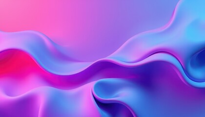 Naklejka premium Abstract Wavy Blue And Pink Gradient Design
