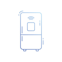 Smart fridge vector icon