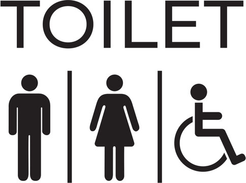 Toilet icons set