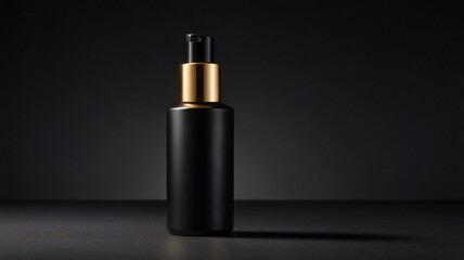 Fototapeta premium Black Bottle skincare mockup, elegant