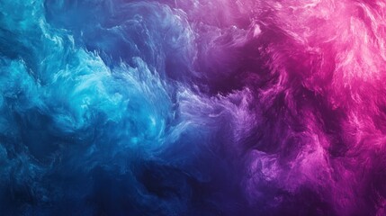 Abstract swirling cosmic nebula painting in blue and purple hues