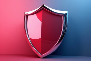 Cybersecurity Shield illustration: Data Protection Symbol Background Wallpaper 3d