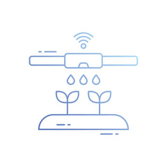 Smart irrigation vector icon