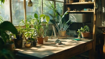 Lush Indoor Plant Sanctuary for a Serene Living Space
