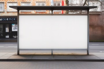 Street, Banner - Sign, Lighting Equipment, Billboard, Advertisement,Large blank billboard on a street wall, banners with room to add your own text
