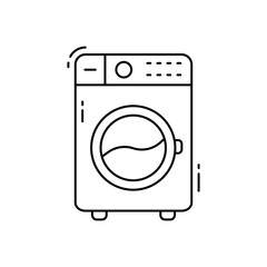 Laundry machine vector icon