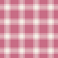 Volume seamless tartan background, tweed pattern check plaid. Nostalgia fabric textile vector texture in light and red colors.