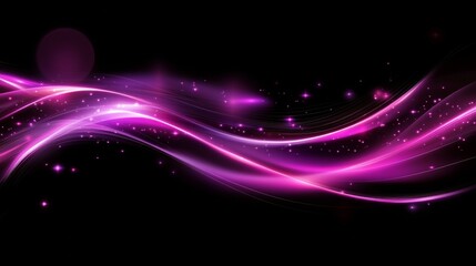 Obraz premium Neon light wave-style abstract background with glowing pink and purple lines in a sci-fi theme.Neon light wave-style abstract background with glowing pink and purple lines in a sci-fi theme.