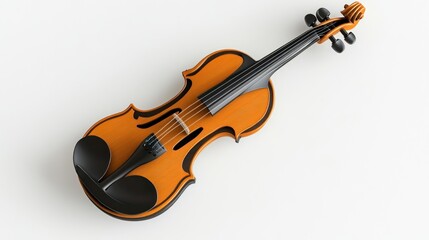 A stylized violin showcasing its elegant design and craftsmanship.