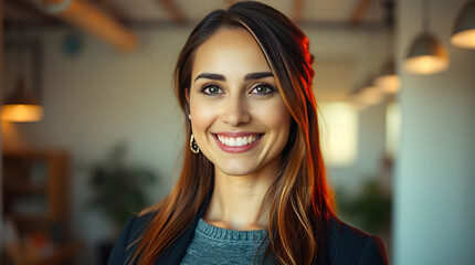 Bright Professional Woman in Modern Office