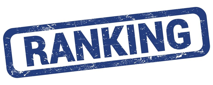 RANKING text written on blue rectangle stamp.