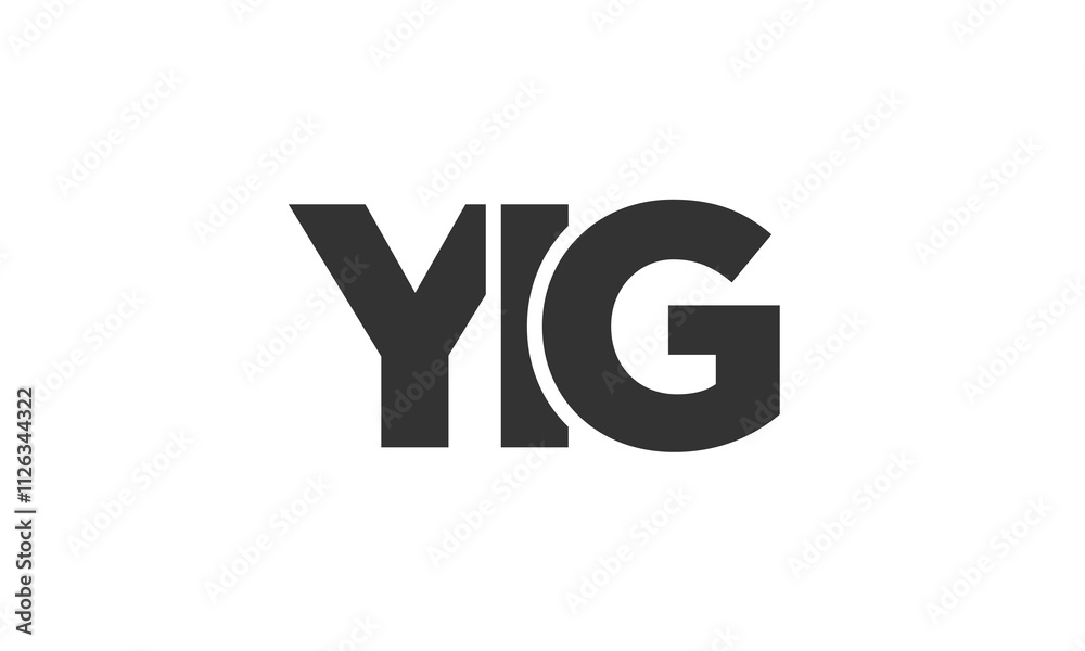 Fototapete yig logo design template with strong and modern bold text. initial based vector logotype featuring s